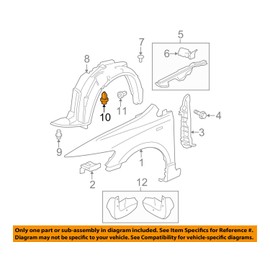 Genuine Honda 91501-S04-003 CLIP FENDER (INNER)