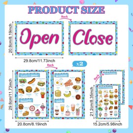 6 Pcs Pretend Play Restaurant Menu for Kids Kitchen Food Diner Menu Playset, 4 Pretend Restaurant Menus 1 Guest Checks Server Notepad 1 Erasable Pen for Children Toddler Role Play Playset Accessories