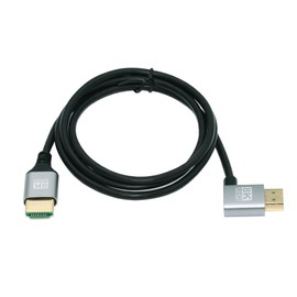 xiwai 8K HDMI 2.1 - Cable HDTV ultrafino de 0,5 m, cable delgado hiper súper flexible, ángulo recto, 90 grados, tipo A macho a macho, para computadora, HDTV, proyector de cine en casa