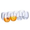 MIYOPESI 18oz Clear Stemless Wines Cups (Set of 8), Shatter-Proof