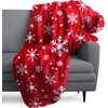 Christmas Throw Blanket Snowflake for Sofa Couch Stylish Warm Winter