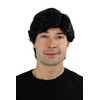 WIG ME UP - GFW355A-2 Männer-Perücke schwarz kurzhaarig Scheitel glatt