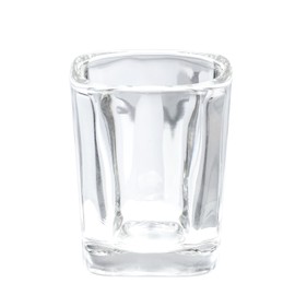 Thirsty Rhino Keras, Square 2 oz Shot Glass with Heavy Base, Clear Glass