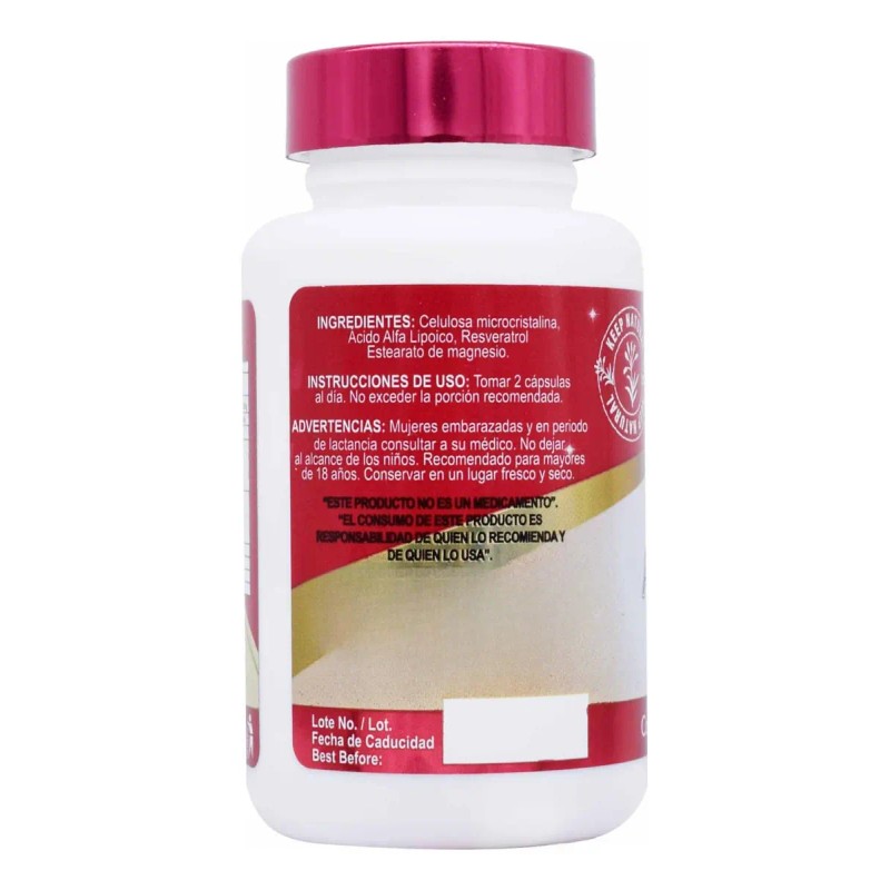 Ácido Alfa Lipoico 500mg Cápsulas Antioxidantes Keep Natural Gluten