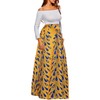 Afibi Women African Printed Casual Maxi Skirt Flared Skirt Multisize