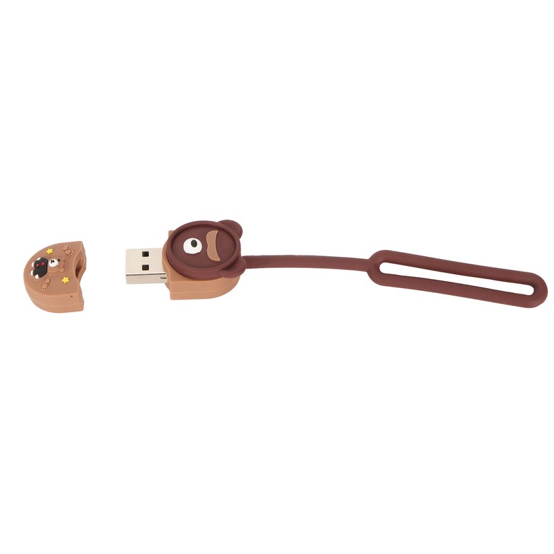 Cartoon USB Flash Drive Brown Bear Standard USB2.0 Plug and