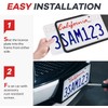 Aujen Silicone License Plate Frames,2 Pack Black Side-Opening License Bracket