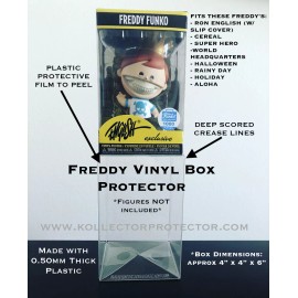 Funko 1 Box Protector 0.50mm Thick Fits RON ENGLISH FREDDY FUNKO VINYL Smaller Size