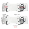 TOVOT 4PCS 3" Locking Hasp with Keys Shed Locks Heavy