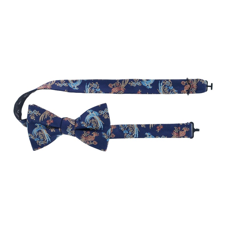 Trafalgar Pajarita de seda para hombre Birds of Prosperity, Azul