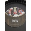 Premier Housewares Fluted Flan Tin, 20 cm, Grey