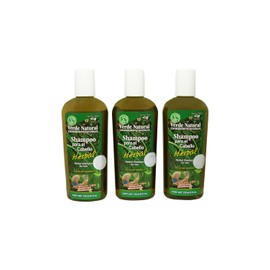 VERDE NATURAL - Shampoo Herbal Anti Caída - 3 botellas de Shampoo - Elaborado de forma artesanal
