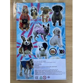 1 Bogen - Hunde Welpe Tiere Aufkleber Sticker Promotion Kindergeburtstag Dekorieren Hobby Basteln Sammeln selbstklebend und vorgestanzt