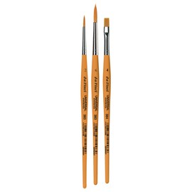 da Vinci Student Series 3503-3 Brush Set - Universal Student Synthetics with Lacquered Handle for All Media - Made in Germany