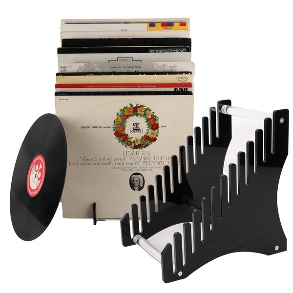 HHUXIUE Vinyl Record Display Stand for Storage and Display -