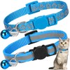 Bosose 2 Pack Cat Collar with Bells, Reflective Collars for