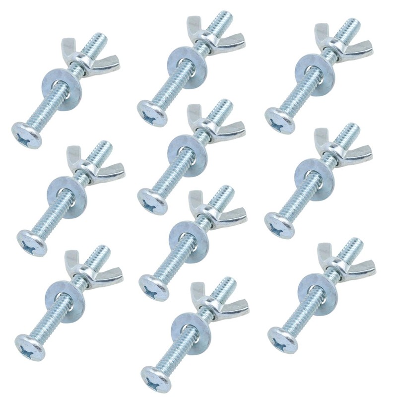 Meuey Lyot 1/4"-20-2" Screw Bolts and Wing Nut Kit Wing
