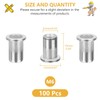Walquicks 100 Pcs M6 Stainless Rivet Nuts, Rivet Nuts, Nut