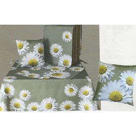 Raebel OHG Rectangular Tablecloth 130 x 170 cm Easy Care Olive Daisy Table Cloth Table Decoration Garden Blanket