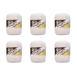 Lily Sugar'N Cream Super Size Ecru Yarn - 6 Pack of 113g/4oz - Cotton - 4 Medium (Worsted) - 200 Yards - Knitting/Crochet
