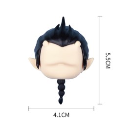 YMY Mini Size No Makeup Doll Head GSC 4cm Height Doll's Head Action Figure Doll Accessories（Black-Yuli）
