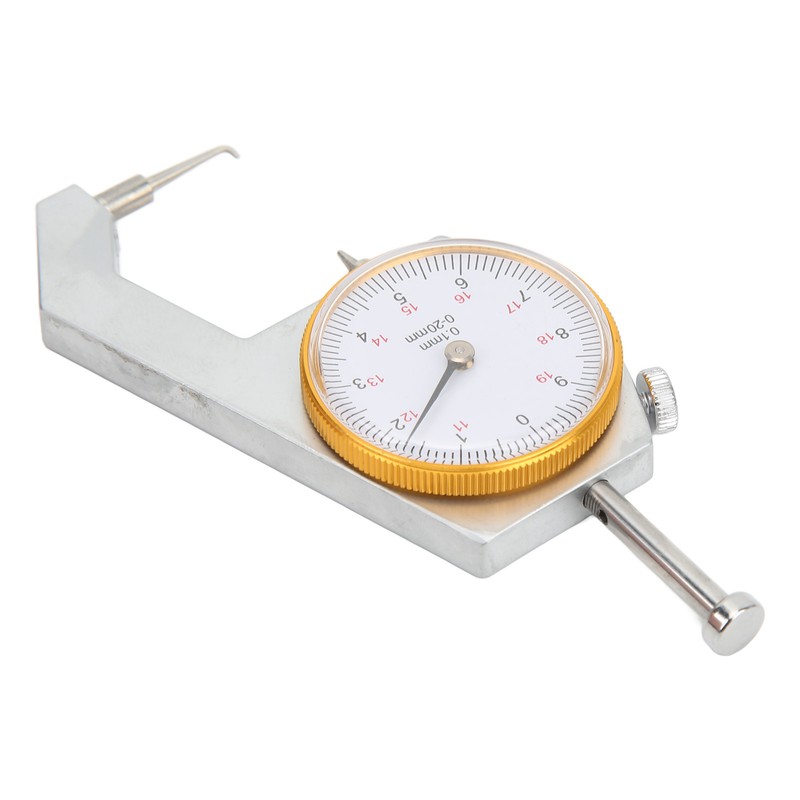 0 to 20mm Curved Tip Thickness Meter 0.1mm Resolution Precise