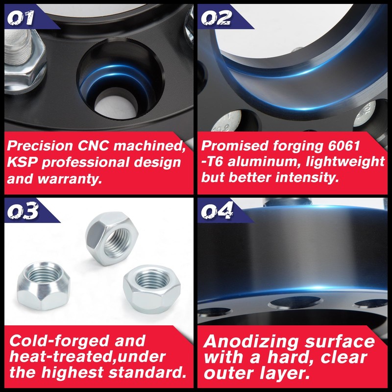 KSP 5x4.5 Wheel Spacers for Hon-da Civic Accord Element CR-V