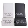 cdhgsh 1Set PU Leather Luggage Tag Bride Groom Passport Case