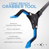 Grabber Reacher Tool, Luxet Long Steel Foldable Pick Up Stick,
