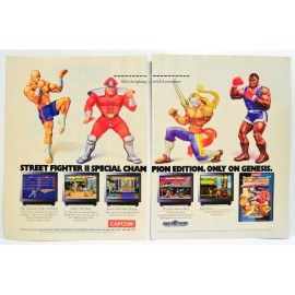 Street Fighter II Bosses Sega Genesis Poster 24X36 inches