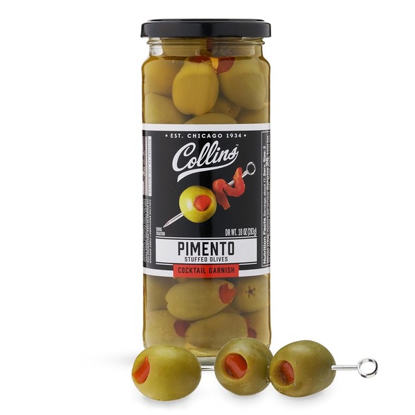 Collins Colossal Martini Pimento Olives | Premium Cocktail, Martini, and