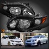 Spec-D Tuning Fits 2009-2010 Toyota Corolla Black Headlights Headlamps Left+Right
