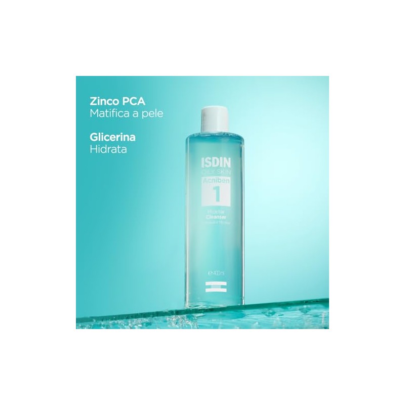 ISDIN Acniben Agua Micelar para pieles grasas- Limpiador Micelar 400ml