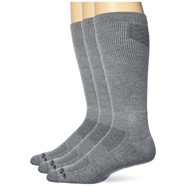 Dr. Scholl's Men's Work Compression Over The Calf Socks, Gray,