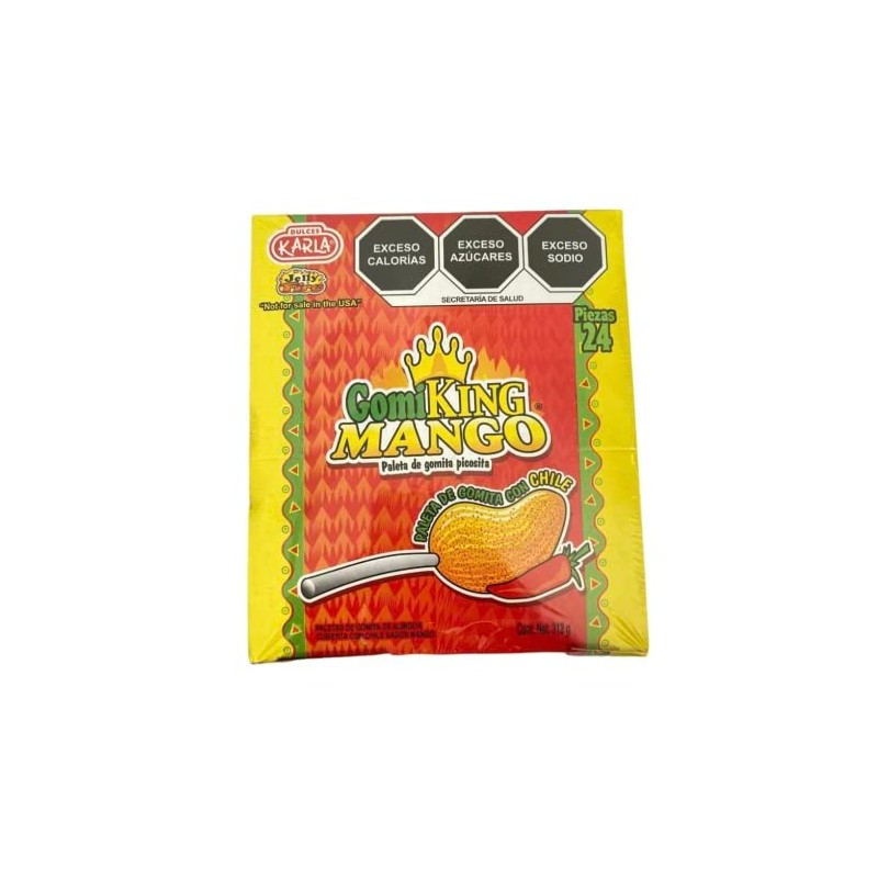 Paleta Gomi King Sabor Mango Enchilada Caja De 24 Unidades