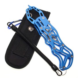 1091 (ilegui) Compact Fish Grip Ultra Lightweight 2.6 oz (74 g) Aluminum Fish Grab Thumb Trigger (Blue)