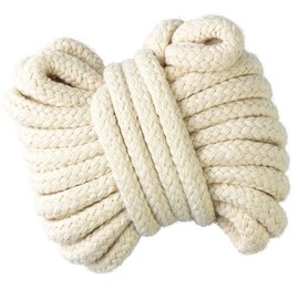 Gouert 10 m Cotton Cord, 10 mm Braided Cord, Core Rope, Cord, Raw White (Raw White, 10 Metres)