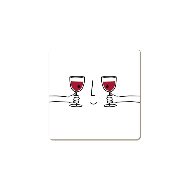 Grafik Werkstatt Funny Cork Coaster | Wine Face
