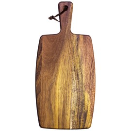 Totally Bamboo Rock & Branch Acacia Wood Serving Paddle, Wood Cutting Board with Handle for Kitchen and Charcuterie Boards