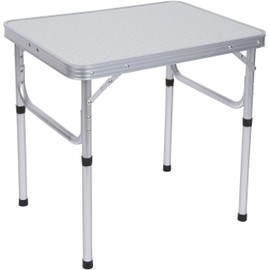 Aluminum Portable Folding Camp Table With Carry Handle - By Trademark Innovations, White