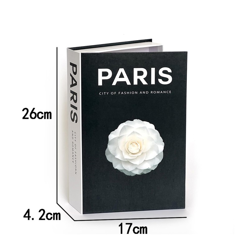 LIKEUDO 3 pcs Decorative Books Hardcover Decor Book Box Fashion