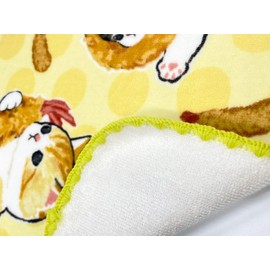 Marushin 0835003100 Mini Towel, Moff Sand, Puripuri, Mini Towel, Approx. 9.8 x 9.8 inches (25 x 25 cm)