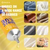 Fabric Glue Permanent for Clothing, 29.5ML x2 Washable Clear Fabric