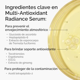 The Ordinary Multi-Antioxidant Radiance Serum, Suero Antioxidante — Suero facial con vitamina C para iluminar y proteger la piel de los estresores amb