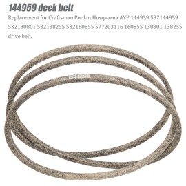 144959 Deck Belt 1/2" X 95" Replacement for Craftsman Poulan Husqvarna AYP 144959 532144959 532130801 532138255 532160855 577203116 160855 130801 138255 Drive Belt