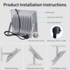 Papasbox LED floodlight IP65 waterproof outdoor floodlight aluminium headlight