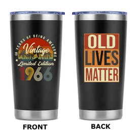 Funny 60th Birthday Gifts for Men,60th Birthday Gifts for Men,Mens 60th Birthday Gift Ideas,Mens 60th Birthday Gift Ideas,1966 Birthday Gifts for Dad Husband Friend Grandpa-20 Oz Vintage 1966 Tumbler