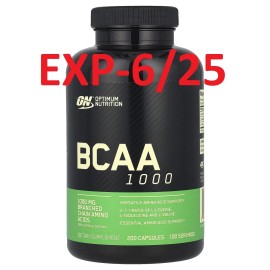 Optimum Nutrition BCAA 1000 Caps (200 Capsules) SEE PICTURE FOR DATE