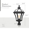 Emliviar 22 Inch Outdoor Post Light, Farmhouse Vintage Outside Pole