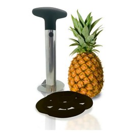 Nerthus FIH 096 Taglia Ananas Acciaio Inox Pela Leva torsolo affetta Facile Veloce Frutta